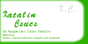 katalin csucs business card