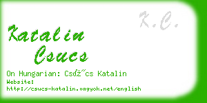 katalin csucs business card